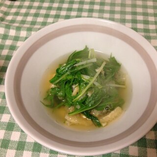 水菜と油揚げのさっと煮